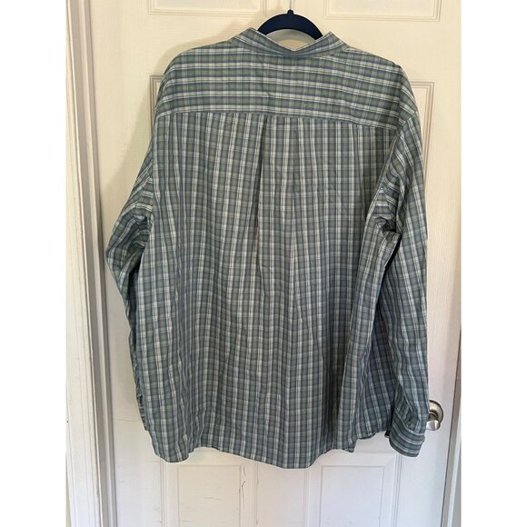 Duluth Trading Co. Green Plaid Long Sleeve Button Down Shirt Men's 2XL - Picture 6 of 9